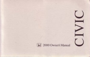 2000 Honda Civic Sedan Owner's Manual