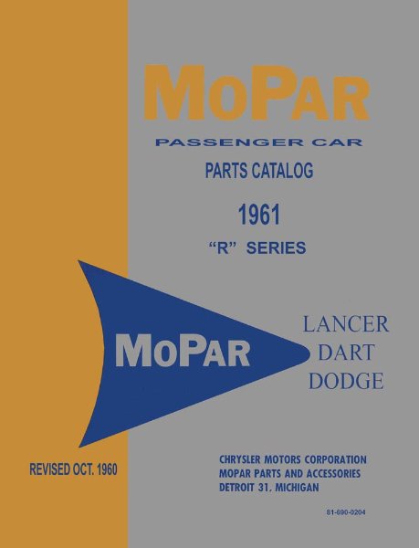 1961 Dodge All Models Parts Book