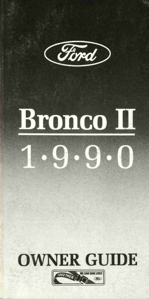 1990 Ford Bronco II Owner's Manual