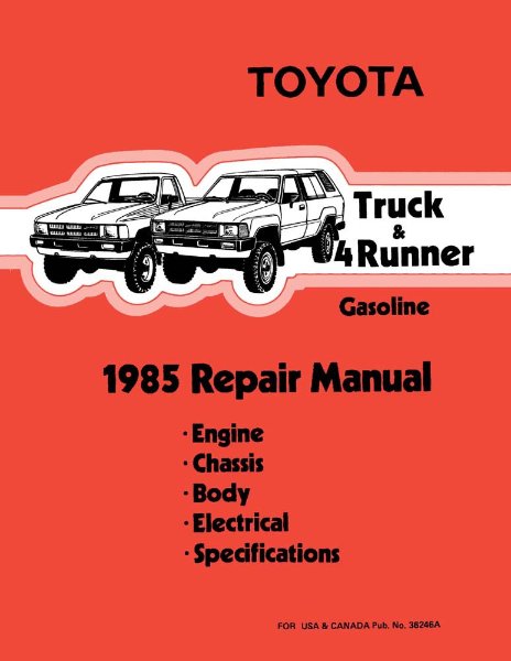 1985 Toyota 4-Runner Factory Shop Service Manual