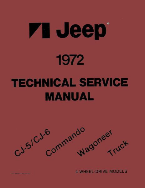 1972 Jeep All Models Factory Shop Service Manual