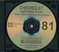 1981 CHEVROLET & GMC C/K 10-35 LIGHT DUTY, G & P SERIES & EL CAMINO Body, Chassis & Electrical Service Manual