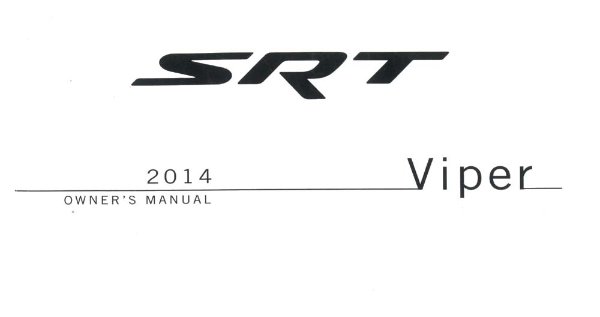 2014 Dodge Viper Owner's Manual
