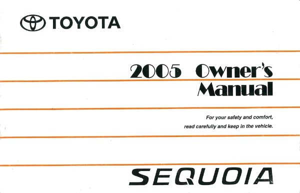 2005 Toyota Sequoia Owner's Manual