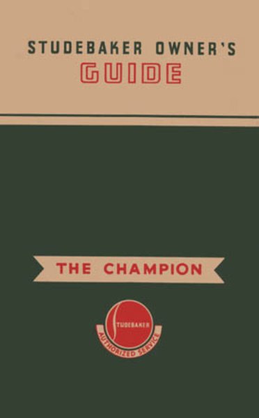 1939 Studebaker Champion Owner's Manual