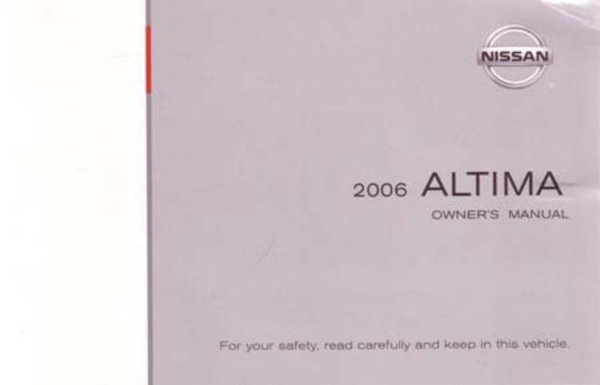 2006 Nissan Altima Owner's Manual