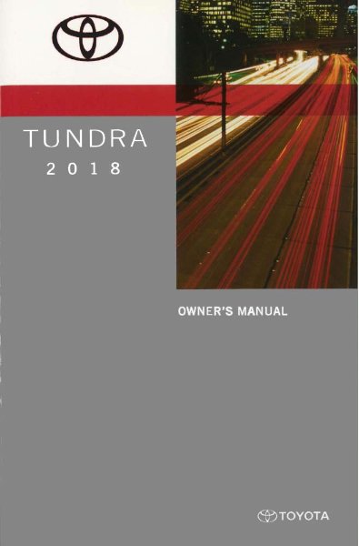 2018 Toyota TUNDRA Owner's Manual