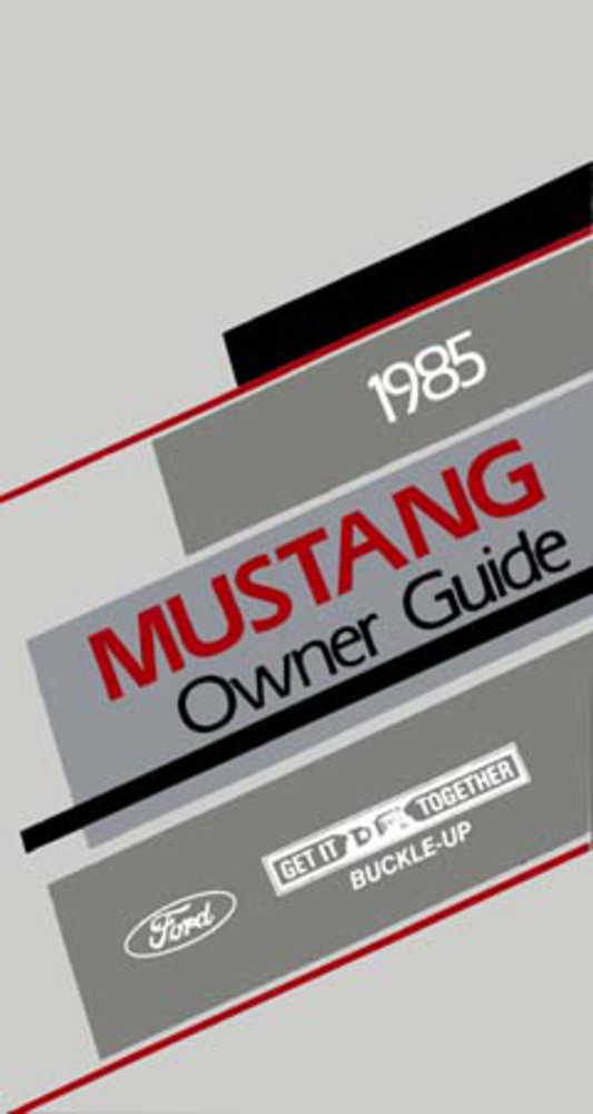 1985 Ford Mustang Owners Manual User Guide