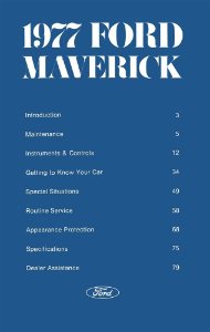 1977 Ford Maverick Owner's Manual