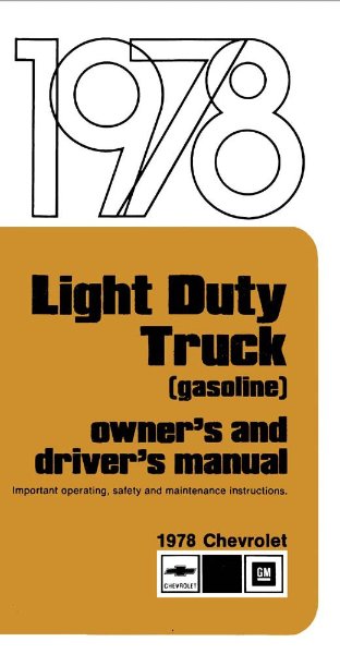 1978 Chevrolet C/K 10, C/K 20, C/K 30 Owner's Manual
