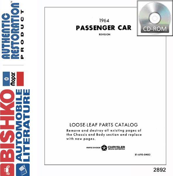 1964 Mopar Chrysler Dodge Desoto Plymouth Parts Numbers Book List PDF Interchange