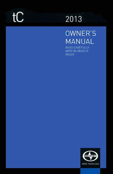 2013 Scion Scion TC Owner's Manual