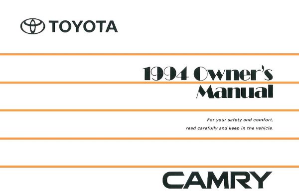 1994 Toyota Camry Owner's Manual