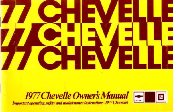 1977 Chevrolet Chevelle Owner's Manual