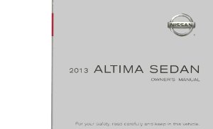 2013 Nissan Altima Sedan Owner's Manual