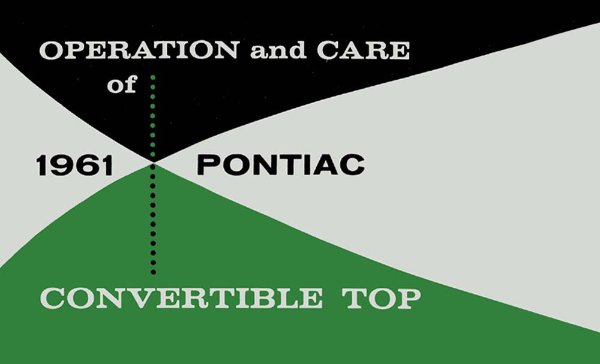 1961 Pontiac Convertible Top Owner's Manual