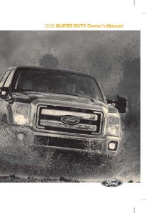 2016 Ford F-250, F-350, F-450, F-SUPER DUTY Owner's Manual