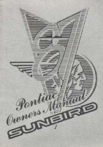 1987 Pontiac Sunbird Owner's Manual