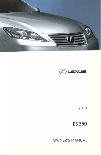2010 Lexus ES 350 Owner's Manual