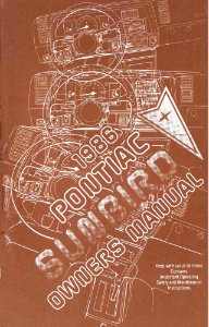 1986 Pontiac Sunbird Owner's Manual