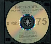 1975 MOPAR (CHRYSLER, PLYMOUTH & DODGE) Body & Chassis, Text & Illustration Part Book sample image