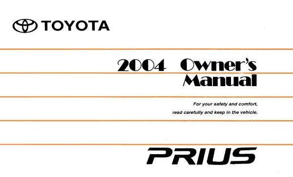 2004 Toyota PRIUS Owner's Manual