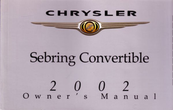 2002 Chrysler Sebring Convertible Owner's Manual