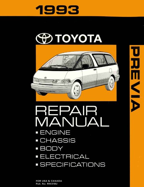 1993 Toyota Previa Factory Shop Service Manual