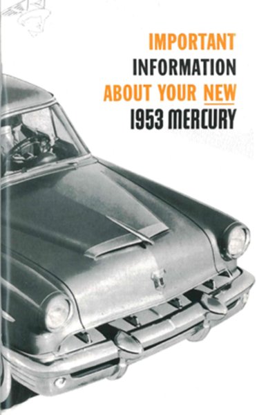 1953 Mercury Custom, Monterey Owner's Manual