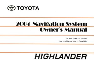2004 Toyota Highlander Owner's Manual
