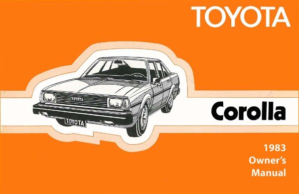 1983 Toyota Corolla Owner's Manual