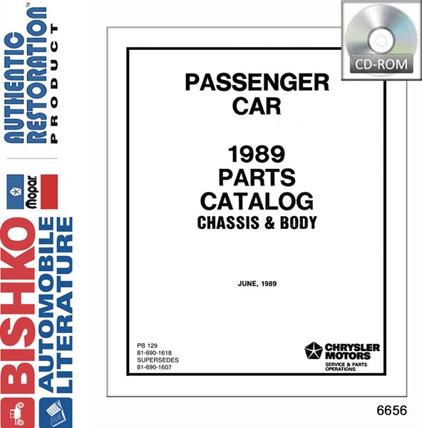 1989 Mopar Chrysler Dodge Desoto Plymouth Parts Numbers PDF List Interchange