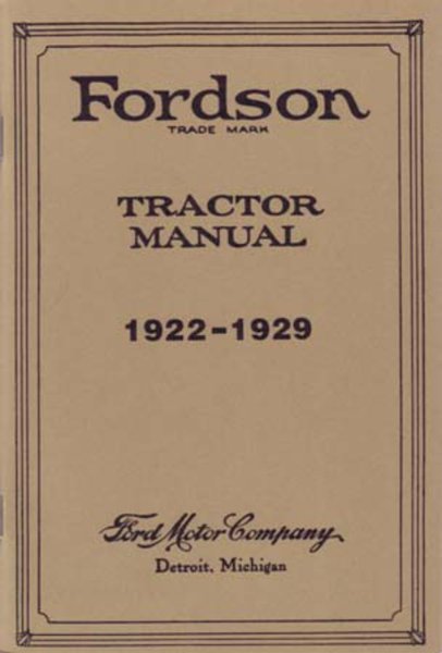 1922-1929 Fordson Tractor Shop Service RepairManual