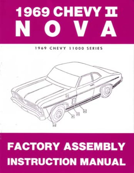 1969 Chevrolet Nova Assembly Manual Book Rebuild Instructions Illustrations