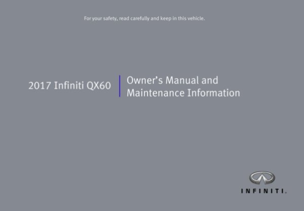 2017 Infiniti QX60 Owner's Manual