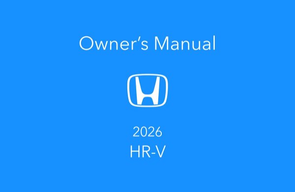 2026 Honda HR-V Owners Manual User Guide