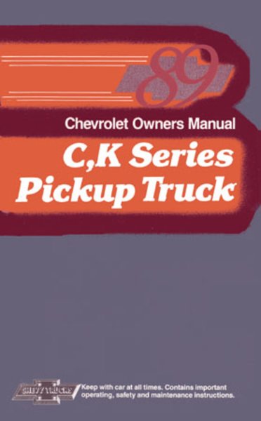 1989 Chevrolet Silverado 1500, Silverado 2500, Silverado 3500 Owner's Manual