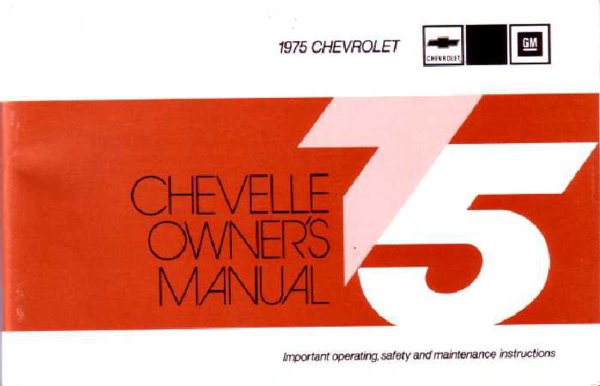 1975 Chevrolet Chevelle Owner's Manual