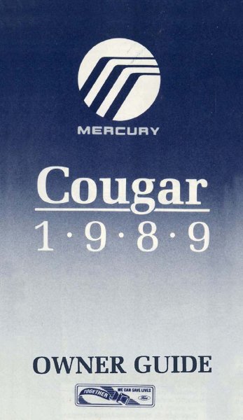 1989 Mercury Cougar Owner's Manual