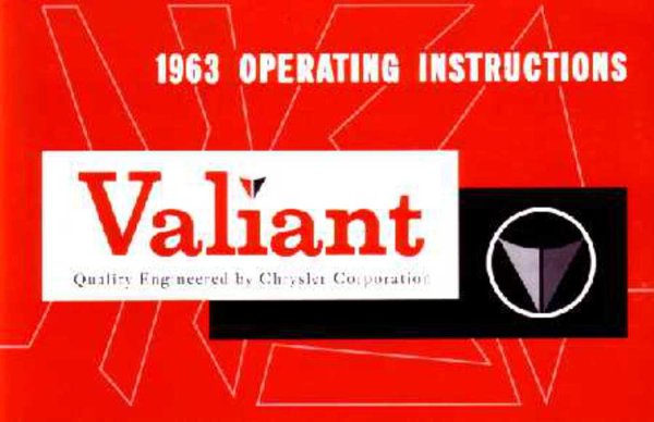1963 Plymouth Valiant Owner's Manual