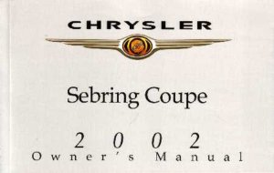 2002 Chrysler Sebring Coupe Owner's Manual
