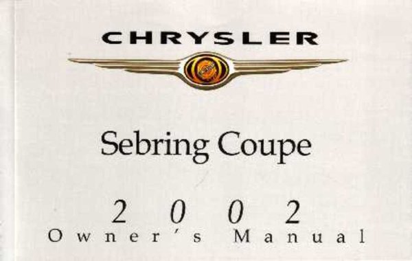 2002 Chrysler Sebring Coupe Owner's Manual