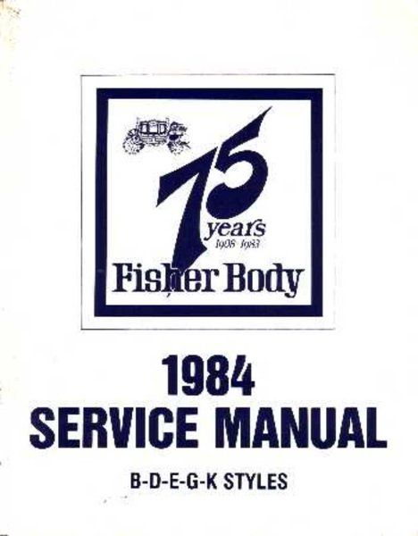 1984 Buick Cadillac Chevrolet Body Shop Service Repair Manual Book Engine