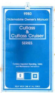 1980 Oldsmobile Cutlass, Cutlass Cruiser Owner's Manual