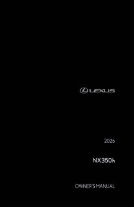 2026 Lexus NX 350H Owner's Manual
