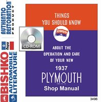 1937 PLYMOUTH P3 & P4 Body, Chassis & Electrical Service Manual sample image