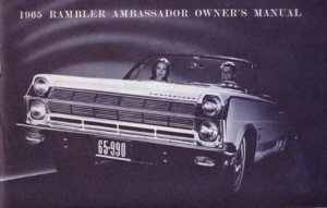 1965 AMC Ambassador Owner's Manual