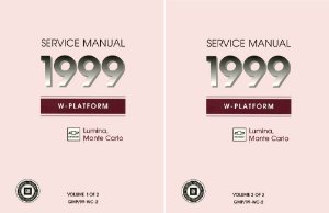 1999 Chevrolet Lumina, Monte Carlo Factory Shop Service Manual