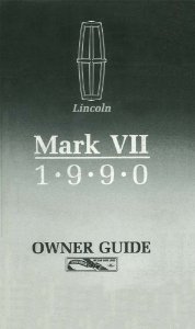 1990 Lincoln Mark VII Owner's Manual