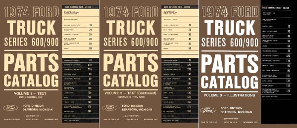 1974 Ford Truck 600-900 Series Parts Book